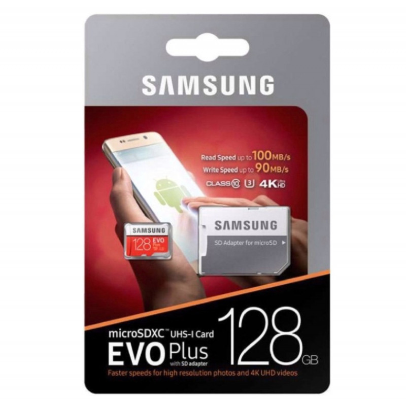 Carte mémoire micro SD Evo Plus 128Go avec adaptateur SD Samsung